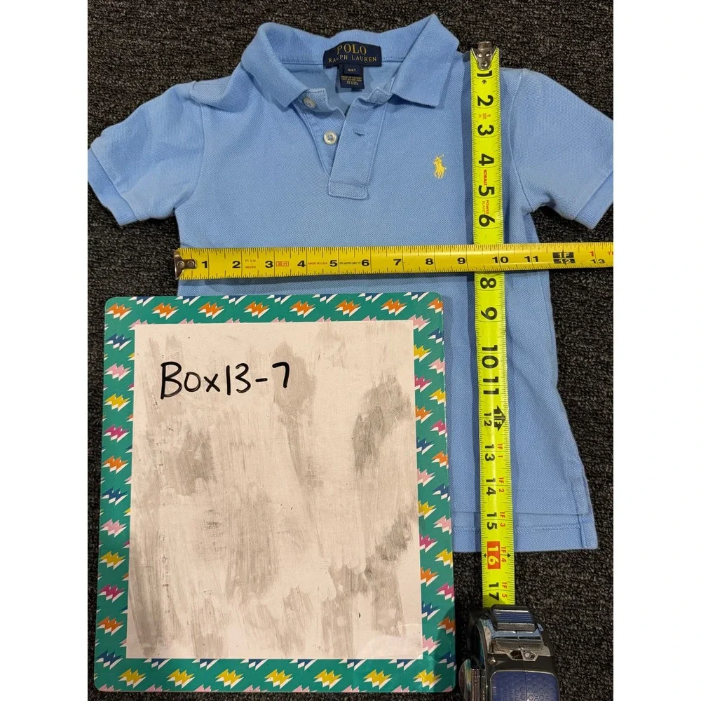 Ralph‎ Lauren Polo Shirt Blue Short Sleeve Classic Pony Logo 4/4T Kids Boys